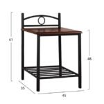 ΚΟΜΟΔΙΝΟ REVEN HM387 ΑΠΟ ΜΕΤΑΛΛΟ ΚΑΙ ΞΥΛΟ 45x35x48-61 εκ. - Image 2