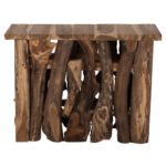 ΚΟΝΣΟΛΑ HM9336 ΑΠΟ ΜΑΣΙΦ ΞΥΛΟ ΤEAK ΦΥΣΙΚΟ 100X35X75Y εκ. - Image 3