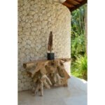 ΚΟΝΣΟΛΑ HM9370 ΑΠΟ ΜΑΣΙΦ ΞΥΛΟ ΤEAK ΦΥΣΙΚΟ 120Χ36Χ70Y εκ. - Image 3