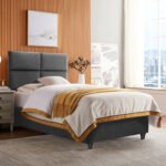 ΚΡΕΒΑΤΙ MILO ΑΠΟ ΓΚΡΙ ΥΦΑΣΜΑ HM652.01 ΓΙΑ ΣΤΡΩΜΑ 90x200 εκ. - Image 2