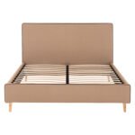 ΚΡΕΒΑΤΙ INDRA ΑΠΟ ΜΠΕΖ ΥΦΑΣΜΑ & ΚΑΦΕ ΡΕΛΙ HM662.02 ΓΙΑ ΣΤΡΩΜΑ 160x200 EK. - Image 4