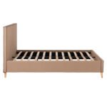 ΚΡΕΒΑΤΙ INDRA ΑΠΟ ΜΠΕΖ ΥΦΑΣΜΑ & ΚΑΦΕ ΡΕΛΙ HM662.02 ΓΙΑ ΣΤΡΩΜΑ 160x200 EK. - Image 5