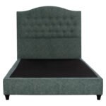 ΚΡΕΒΑΤΙ MALENA ΑΠΟ ΠΡΑΣΙΝΟ ΥΦΑΣΜΑ τύπου NUBUCK, HM647.27 ΓΙΑ ΣΤΡΩΜΑ 120x200 εκ. - Image 4