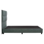 ΚΡΕΒΑΤΙ MILO ΑΠΟ ΠΡΑΣΙΝΟ ΥΦΑΣΜΑ τύπου NUBUCK HM646.27 ΓΙΑ ΣΤΡΩΜΑ 120x200 εκ. - Image 5