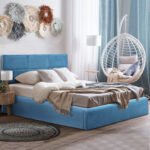 ΚΡΕΒΑΤΙ BRILEY ΒΕΛΟΥΔΟ ΠΕΤΡΟΛ ΜΕ ΑΠΟΘΗΚΕΥΤΙΚΟ ΧΩΡΟ 160x200 εκ. HM583.18 - Image 2