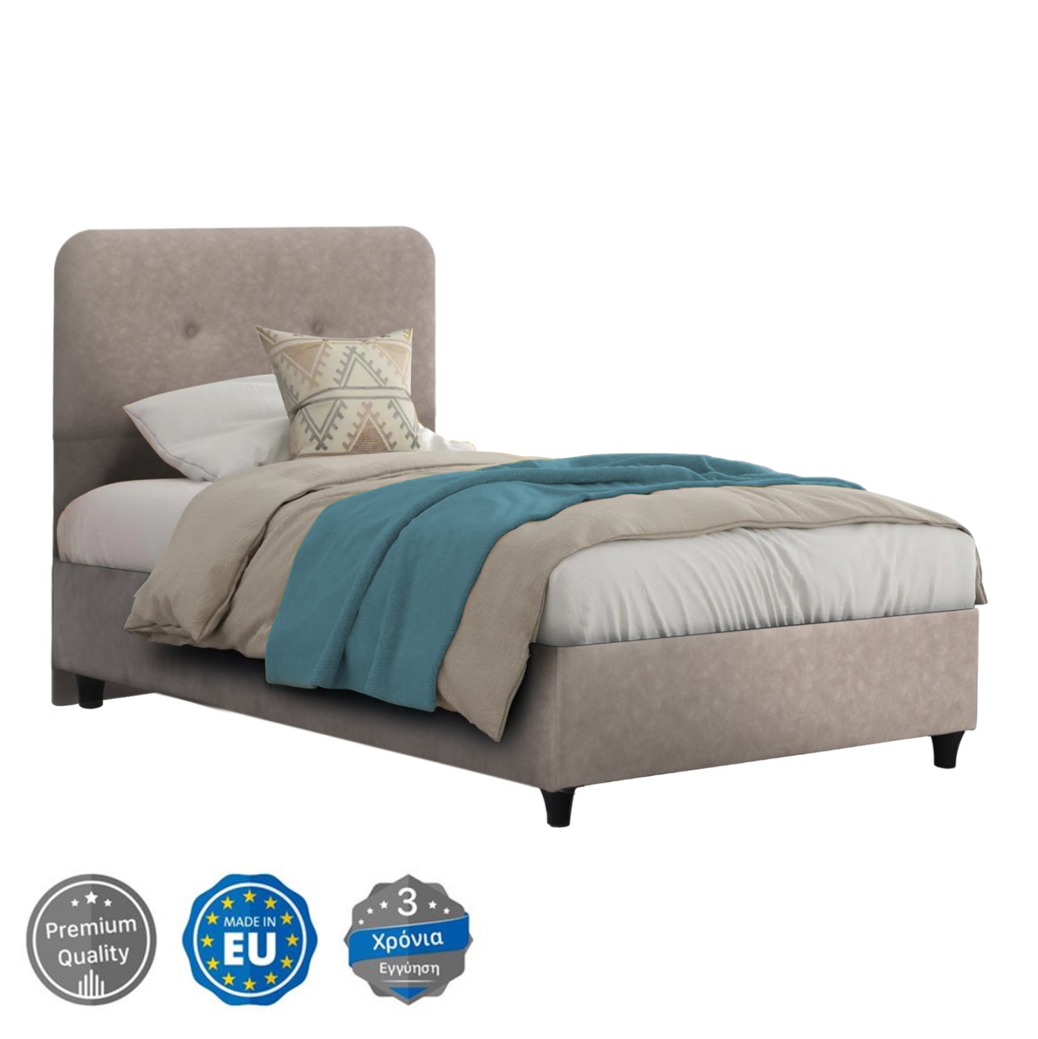 krebati-dolores-mpez-yfasma-fb964922-gia ΚΡΕΒΑΤΙ DOLORES ΜΠΕΖ ΥΦΑΣΜΑ HM649.22 ΓΙΑ ΣΤΡΩΜΑ 90x200 εκ. - Image 1