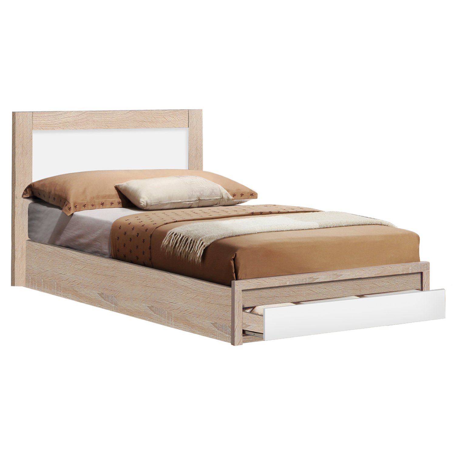 krebati-fb9346-me-1syrtari-sonoma-leyko- ΚΡΕΒΑΤΙ MELANY HM346 ΜΕ 1ΣΥΡΤΑΡΙ SONAMA-ΛΕΥΚΟ 90Χ190 - Image 1