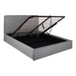 ΚΡΕΒΑΤΙ ALLIE HM584.01 160x200 εκ. ΜΕ ΑΠΟΘΗΚΕΥΤΙΚΟ ΧΩΡΟ ΓΚΡΙ ΥΦΑΣΜΑ - Image 4