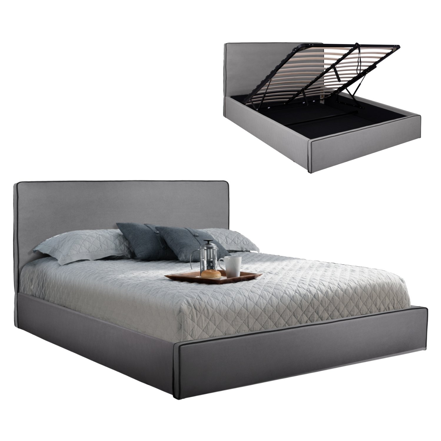 krebati-fb958401-160x200-ek-me-apothikey ΚΡΕΒΑΤΙ ALLIE HM584.01 160x200 εκ. ΜΕ ΑΠΟΘΗΚΕΥΤΙΚΟ ΧΩΡΟ ΓΚΡΙ ΥΦΑΣΜΑ - Image 1