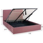 ΚΡΕΒΑΤΙ ALLIE HM584.12 160Χ200 ΜΕ ΑΠΟΘΗΚΕΥΤΙΚΟ ΧΩΡΟ ΣΑΠΙΟ ΜΗΛΟ - Image 3