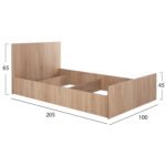 ΚΡΕΒΑΤΙ ADLER ΜΟΝΟ 90X200 SONAMA OAK HM2433.01 - Image 2