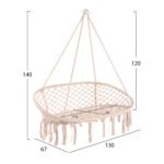 ΚΡΕΜΑΣΤΗ 2ΘΕΣΙΑ ΦΩΛΙΑ ΜΑΚΡΑΜΕ NEENA ΣΕ ΜΠΕΖ ΧΡΩΜΑ HM5769 130x67x120-140Yεκ. - Image 2