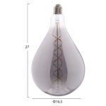 ΛΑΜΠΤΗΡΑΣ LED FILAMENT 8W E27 3000K SMOKE COLOR DIMMABLE  HM4052.03 - Image 2