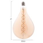 ΛΑΜΠΤΗΡΑΣ LED FILAMENT 8W E27 3000K TEA COLOR DIMMABLE HM4052.02 - Image 2