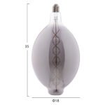 ΛΑΜΠΤΗΡΑΣ LED FILAMENT 8W E27 3000K SMOKE DIMMABLE HM4051.03 - Image 2