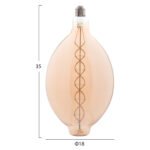 ΛΑΜΠΤΗΡΑΣ LED FILAMENT 8W E27 3000K TEA COLOR DIMMABLE HM4051.02 - Image 2