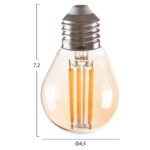 ΛΑΜΠΤΗΡΑΣ HM4046.02 LED FILAMENT 6W E27 3000K GOLD DIMMABLE - Image 2