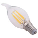 ΛΑΜΠΤΗΡΑΣ HM4047.01 ΣΤΥΛ ΦΛΟΓΑ LED FILAMENT 6W E14 3000K ΔΙΑΦΑΝΟ DIMMABLE - Image 3