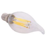 ΛΑΜΠΤΗΡΑΣ HM4047.01 ΣΤΥΛ ΦΛΟΓΑ LED FILAMENT 6W E14 3000K ΔΙΑΦΑΝΟ DIMMABLE - Image 4