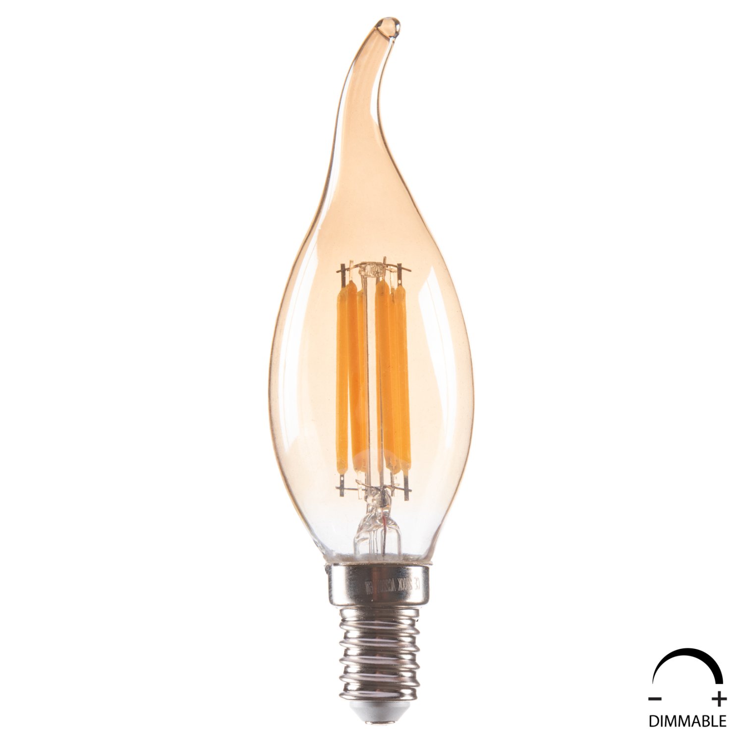 lamptiras-fb9404702-styl-floga-led-filam ΛΑΜΠΤΗΡΑΣ HM4047.02 ΣΤΥΛ ΦΛΟΓΑ LED FILAMENT 6W E14 3000K GOLD DIMMABLE - Image 1