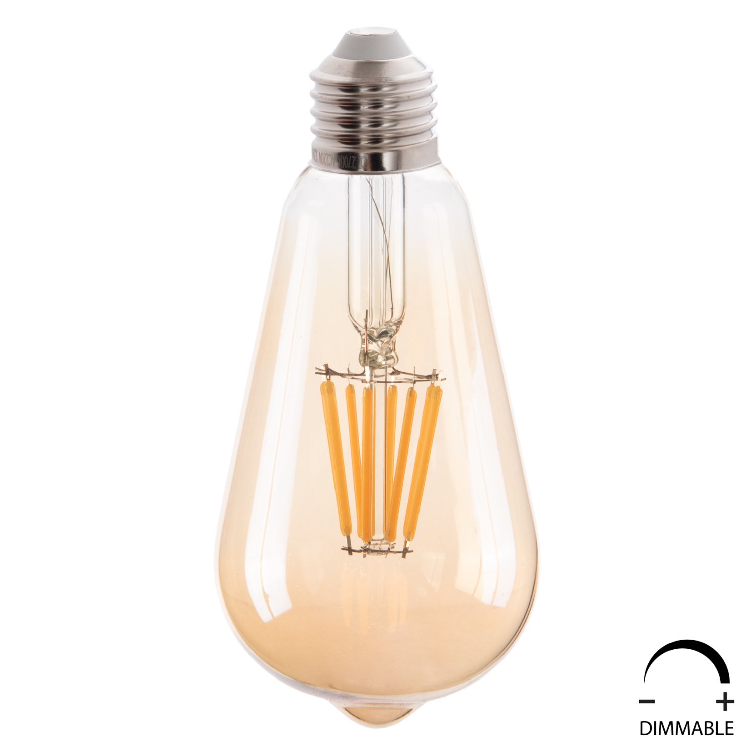 lamptiras-fb9418802-led-filament-8w-e27- ΛΑΜΠΤΗΡΑΣ HM4188.02 LED FILAMENT 8W E27 DIMMABLE 3000K GOLD - Image 1