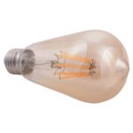 ΛΑΜΠΤΗΡΑΣ HM4188.02 LED FILAMENT 8W E27 DIMMABLE 3000K GOLD - Image 4