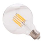 ΛΑΜΠΤΗΡΑΣ GLOBO LED FILAMENT 12W E27 3000K ΔΙΑΦΑΝΟΣ HM4049.01 - Image 3
