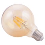 ΛΑΜΠΤΗΡΑΣ GLOBO LED FILAMENT 8W E27 2700K ΧΡΥΣΟ DIMMABLE HM4050.02 - Image 3