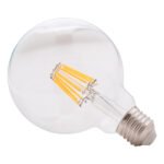ΛΑΜΠΤΗΡΑΣ GLOBO LED FILAMENT 8W E27 3000K ΔΙΑΦΑΝΟΣ DIMMABLE HM4050.01 - Image 3