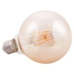 ΛΑΜΠΤΗΡΑΣ GLOBO LED FILAMENT 8W E27 2700K ΧΡΥΣΟ DIMMABLE HM4050.02 - Image 4