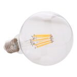 ΛΑΜΠΤΗΡΑΣ GLOBO LED FILAMENT 8W E27 3000K ΔΙΑΦΑΝΟΣ DIMMABLE HM4050.01 - Image 4