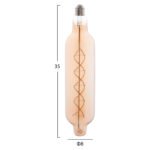 ΛΑΜΠΤΗΡΑΣ JHD-NW7775 LED FILAMENT 8W E27 3000K GOLD COLOR DIMMABLE HM4055.02 - Image 2