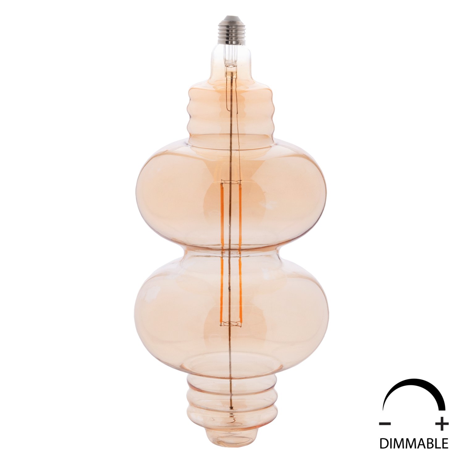 lamptiras-jhd-y1180-led-filament-8w-e27- ΛΑΜΠΤΗΡΑΣ LED FILAMENT 8W E27 3000K GOLD COLOR DIMMABLE HM4053.02 - Image 1