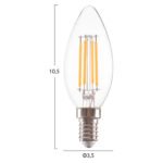 ΛΑΜΠΤΗΡΑΣ LED FILAMENT 4W E14 3000K ΔΙΑΦΑΝΟΣ DIMMABLE HM4048.01 - Image 2