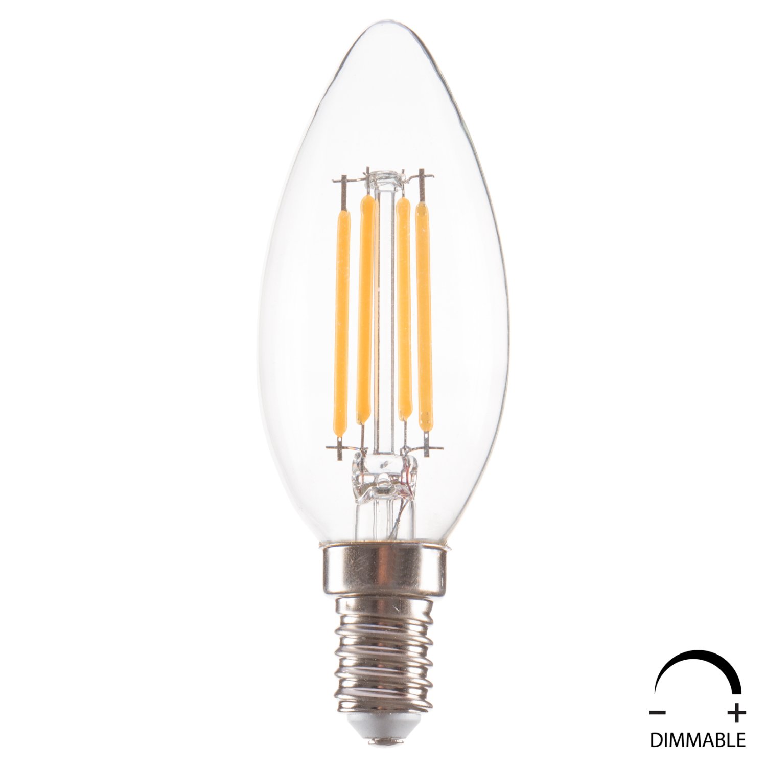 lamptiras-led-filament-4w-e14-3000k-diaf ΛΑΜΠΤΗΡΑΣ LED FILAMENT 4W E14 3000K ΔΙΑΦΑΝΟΣ DIMMABLE HM4048.01 - Image 1