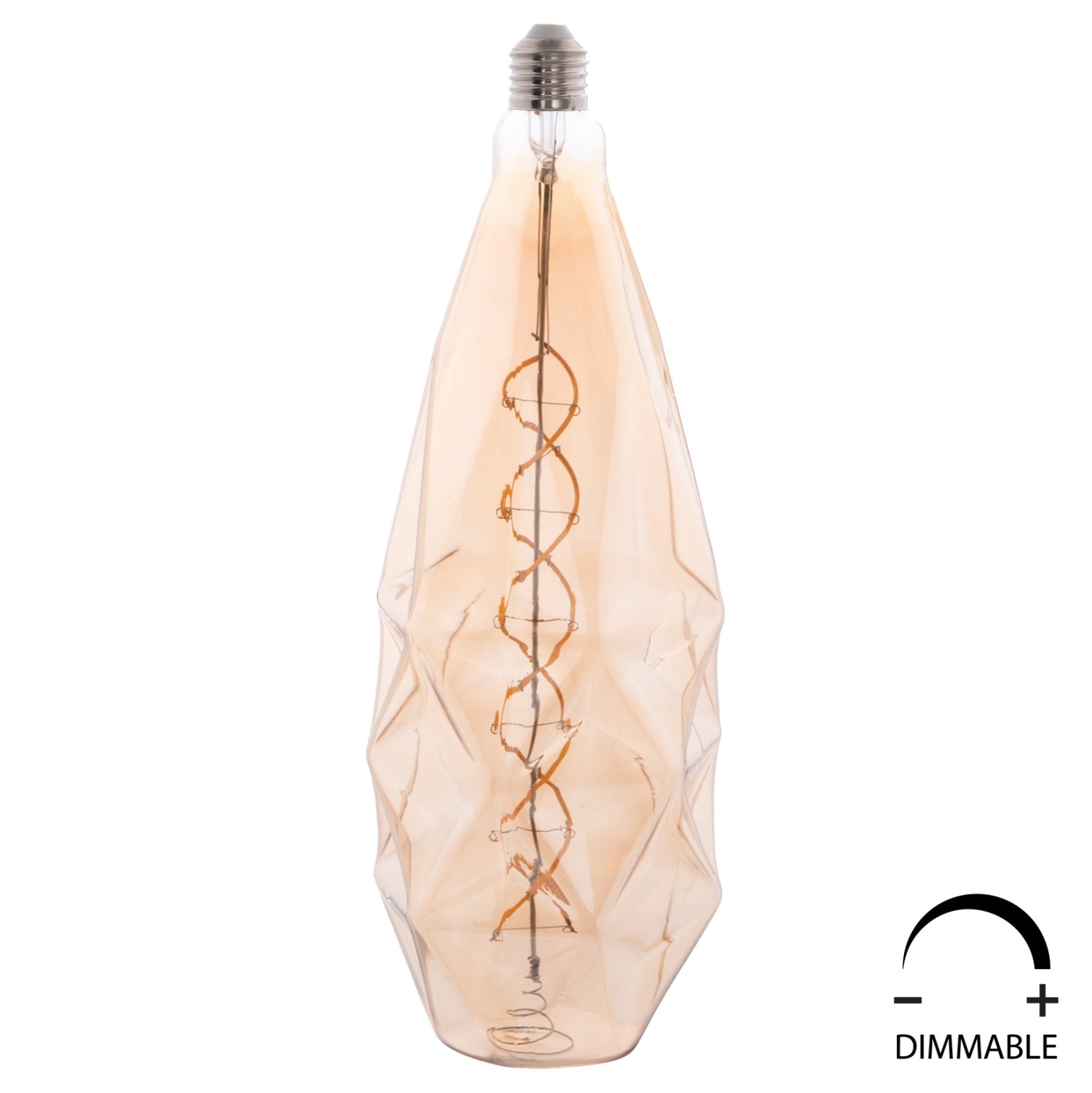 lamptiras-led-filament-8w-e27-3000k-gold ΛΑΜΠΤΗΡΑΣ LED FILAMENT 8W E27 3000K GOLD COLOR DIMMABLE HM4058 - Image 1