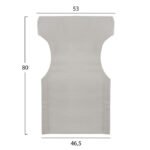 ΜΑΞΙΛΑΡΙ TEXTILENE 600gr/m2 2X1 ΕΚΡΟΥ ΓΙΑ ΠΟΛΥΘΡΟΝΑ ΣΚΗΝΟΘΕΤΗ HM5272.60 46.5Χ53Χ80Υεκ. - Image 2