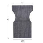 ΜΑΞΙΛΑΡΙ TEXTILENE 600gr/m2 2X1 ΓΚΡΙ ΓΙΑ ΠΟΛΥΘΡΟΝΑ ΣΚΗΝΟΘΕΤΗ HM5272.10 46.5Χ53Χ80Υεκ. - Image 2