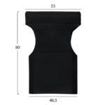 ΜΑΞΙΛΑΡΙ TEXTILENE 600gr/m2 2X1 ΜΑΥΡΟ ΓΙΑ ΠΟΛΥΘΡΟΝΑ ΣΚΗΝΟΘΕΤΗ HM5272.05 46.5Χ53Χ80Υεκ. - Image 2