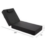 ΜΑΞΙΛΑΡΙ ΞΑΠΛΩΣΤΡΑΣ TEXTILENE SIFNOS ΜΑΥΡΟ HM11761.01 200(120+80)x70x20Yεκ. - Image 2