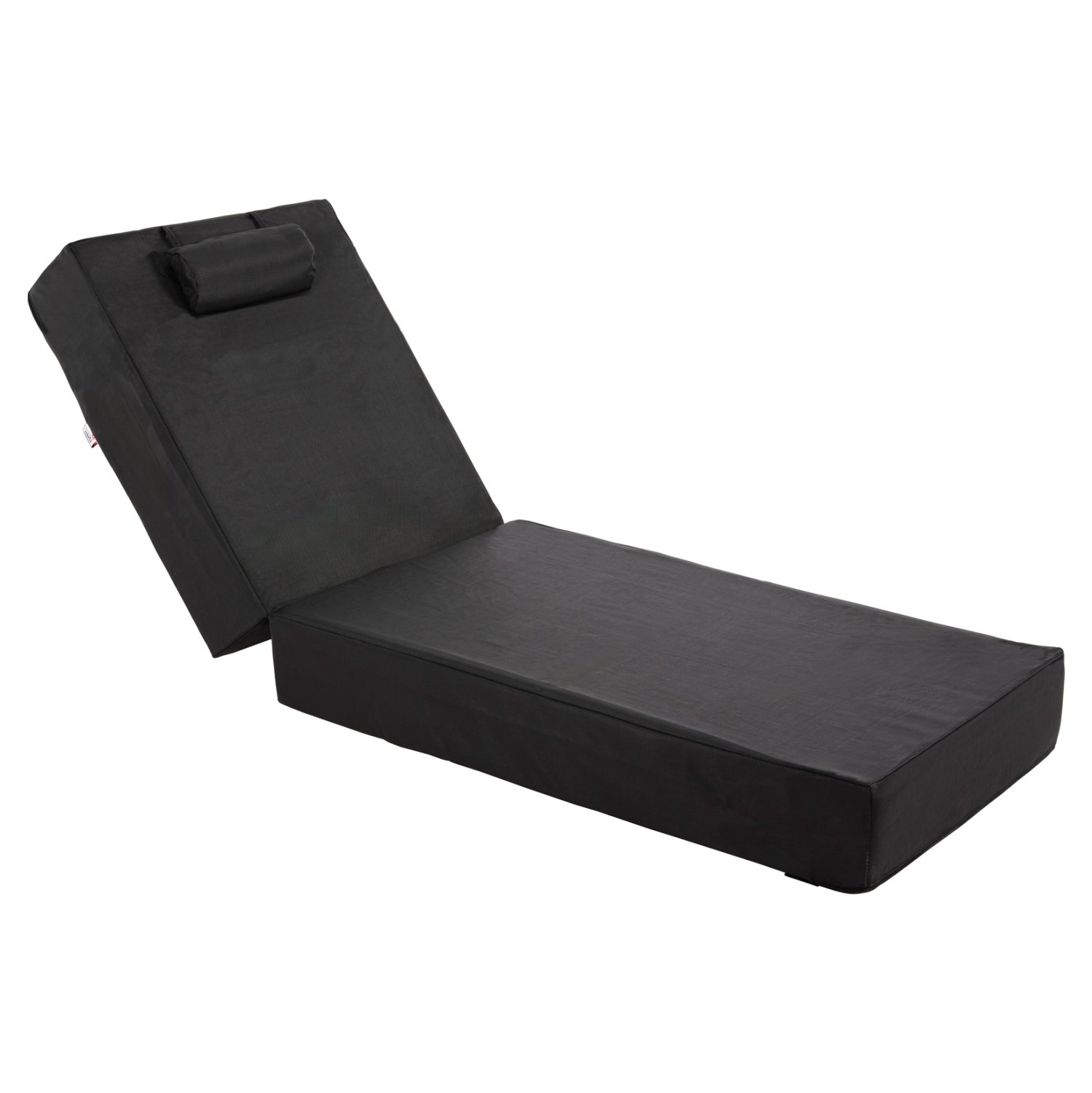 maxilari-xaplostras-textilene-mayro-fb91 ΜΑΞΙΛΑΡΙ ΞΑΠΛΩΣΤΡΑΣ TEXTILENE SIFNOS ΜΑΥΡΟ HM11761.01 200(120+80)x70x20Yεκ. - Image 1