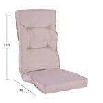 ΜΑΞΙΛΑΡΙ ΥΦΑΣΜΑΤΙΝΟ ΜΕ ΠΛΑΤΗ ΜΠΕΖ 114x46x7 εκ. HM5744.01 - Image 2