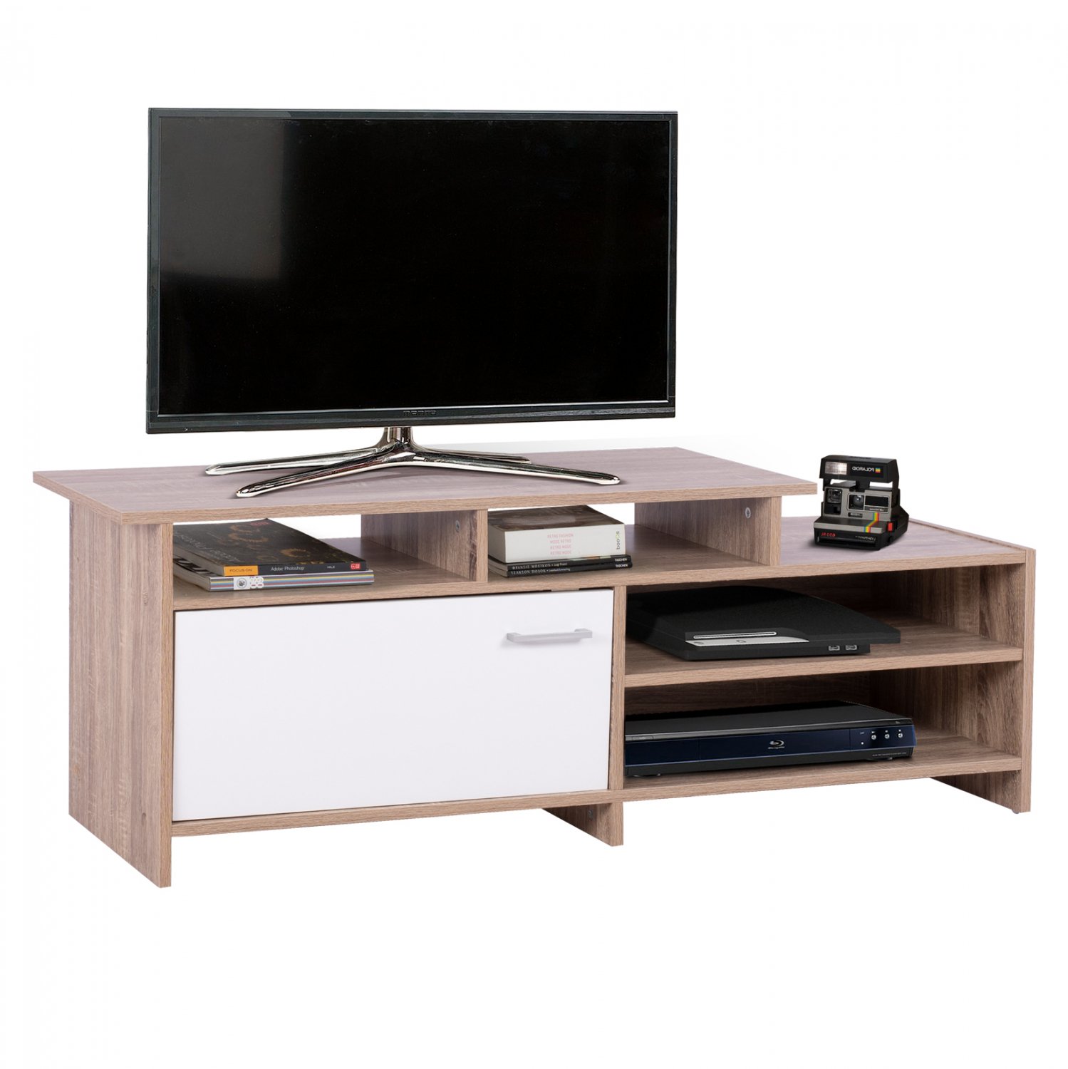 melamini-sonama-leyko-ena-ntoulapi-tesse ΕΠΙΠΛΟ TV SCOTT HM8766.01 123x39,5x35,5-45,5Y εκ. SONAMA ΛΕΥΚΟ - Image 1