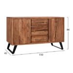 ΜΠΟΥΦΕΣ FANSI ΑΠΟ ΜΑΣΙΦ ΞΥΛΟ ΑΚΑΚΙΑΣ ΦΥΣΙΚΟ 150Χ45Χ86Υεκ.HM8176 - Image 2