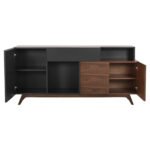 ΜΠΟΥΦΕΣ PREDA HM9747 MDF ΜΕ ΚΑΡΥΔΙ & ΣΚΟΥΡΟ ΓΚΡΙ ΚΑΠΛΑΜΑ 167x28-40x80Υεκ. - Image 5