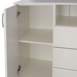 ΜΠΟΥΦΕΣ ΜΕ 2 ΝΤΟΥΛΑΠΙΑ Κ 3 ΣΥΡΤΑΡΙΑ ADLER ΛΕΥΚΟΣ HM2430.03 120X45X85Y εκ. - Image 6