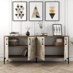 ΜΠΟΥΦΕΣ ΜΕΛΑΜΙΝΗΣ ΕΦΕ ΕΚΡΟΥ ΜΑΡΜΑΡΟ ΚΑΙ ΚΑΡΥΔΙ 180x35x78Υεκ.HM9428.02 - Image 4