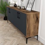 ΜΠΟΥΦΕΣ ΜΕΛΑΜΙΝΗΣ ΚΑΡΥΔΙ ΜΕ ΑΝΘΡΑΚΙ ΠΟΡΤΕΣ 180x35x78Υεκ.HM9428.01 - Image 6