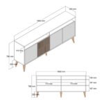 ΜΠΟΥΦΕΣ ΜΕΛΑΜΙΝΗΣ ΚΑΡΥΔΙ ΜΕ ΟΨΗ ΜΑΥΡΟΥ ΜΑΡΜΑΡΟΥ HM9506.02  160x35x78Υ εκ. - Image 2