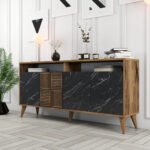 ΜΠΟΥΦΕΣ ΜΕΛΑΜΙΝΗΣ ΚΑΡΥΔΙ ΜΕ ΟΨΗ ΜΑΥΡΟΥ ΜΑΡΜΑΡΟΥ HM9506.02  160x35x78Υ εκ. - Image 3